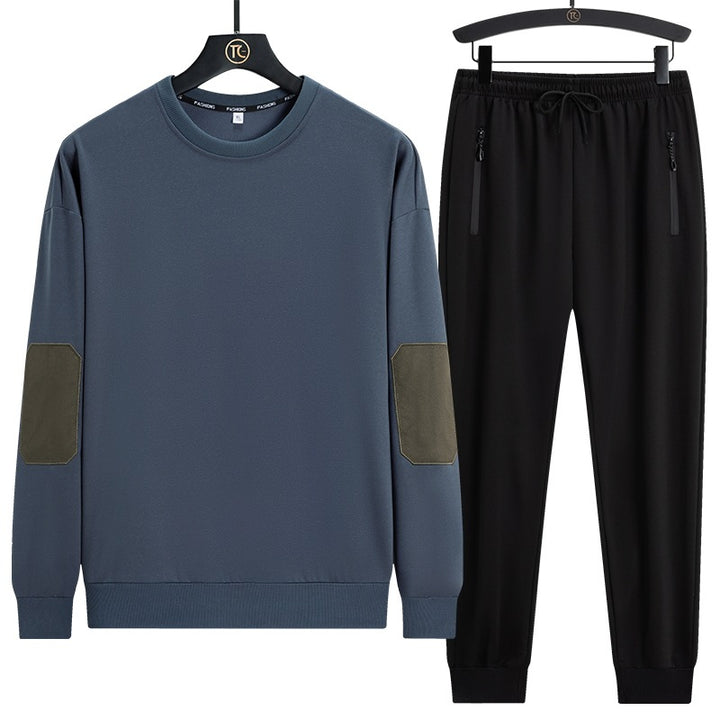 Herren Sportives Lounge-Set aus Funktionsfleece mit Ellenbogenpatches & Reißverschlusstaschen Drune