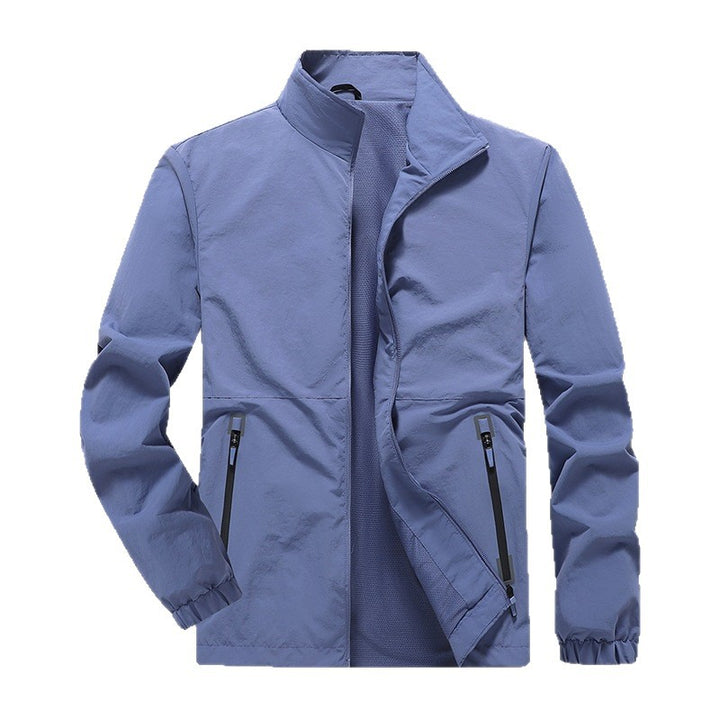 Herren Leichte Windjacke mit hohem Kragen Drune