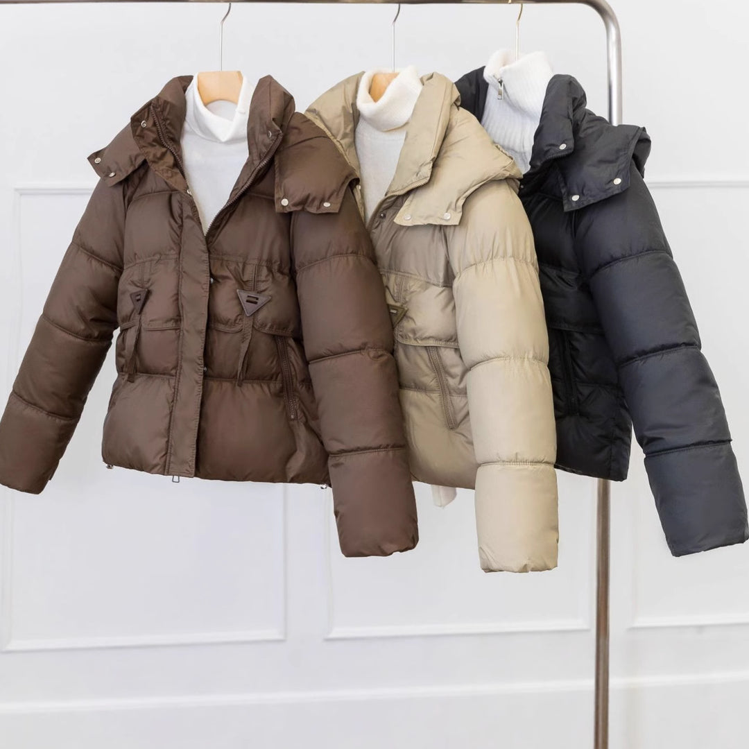 Damen Ultraleichte Pufferjacke mit verstellbarem Kapuzenkragen und praktischen Reißverschlusstaschen Drune
