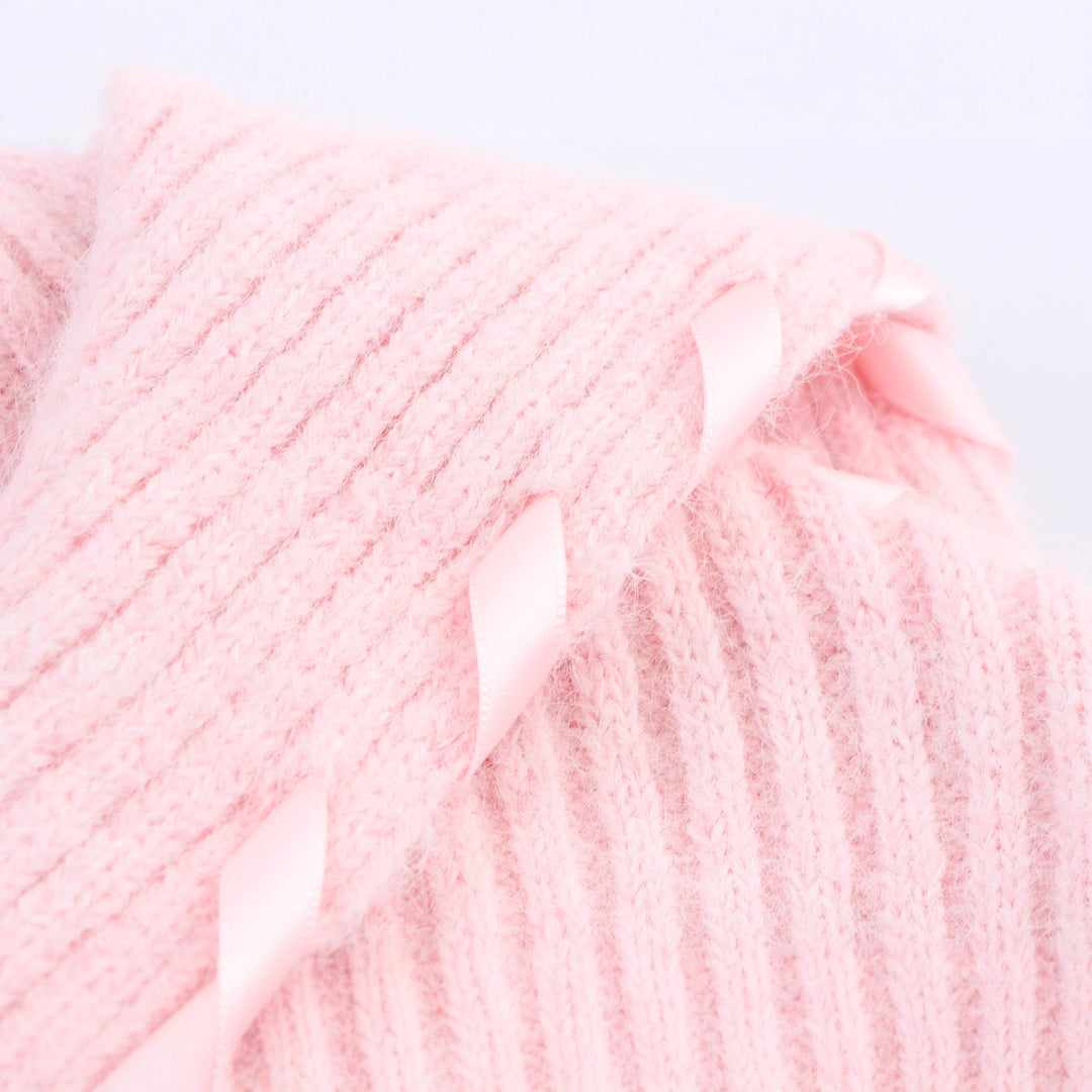 Damen Strickjacke mit künstlerischem Kragen und Rippstruktur Drune