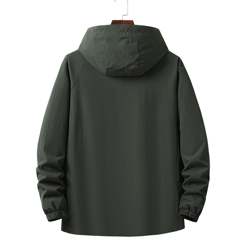 Herren Leichte Outdoor-Jacke mit verstellbarer Kapuze Drune