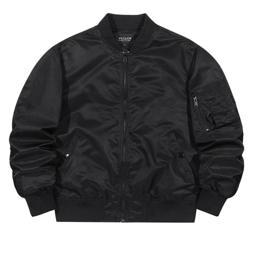 Men's  matte-shell insulated bomber jacket with reinforced sleeve zip pocket and snap-flap hand pockets Drune