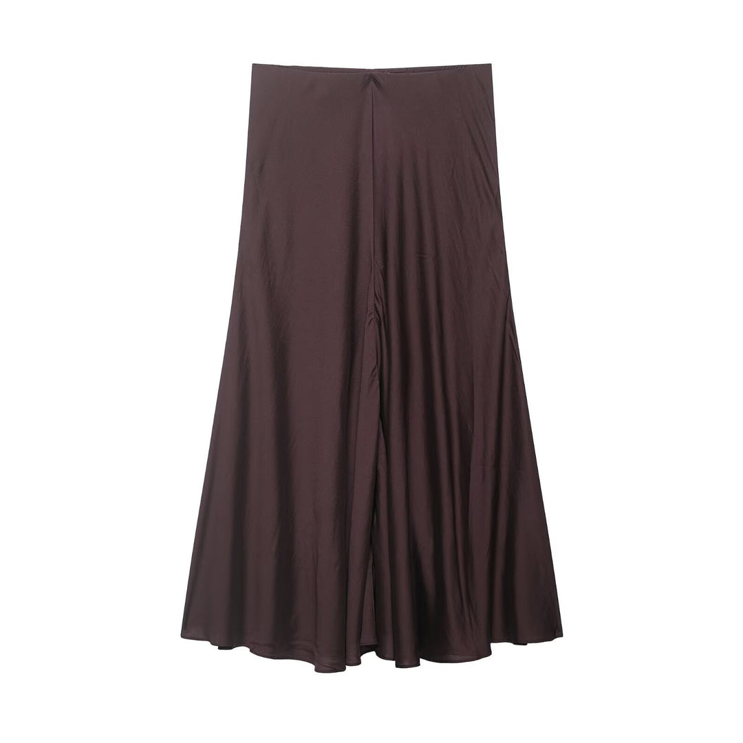 Damen Fließender Maxirock mit taillenhohem Bund und A‑Linien‑Silhouette Drune