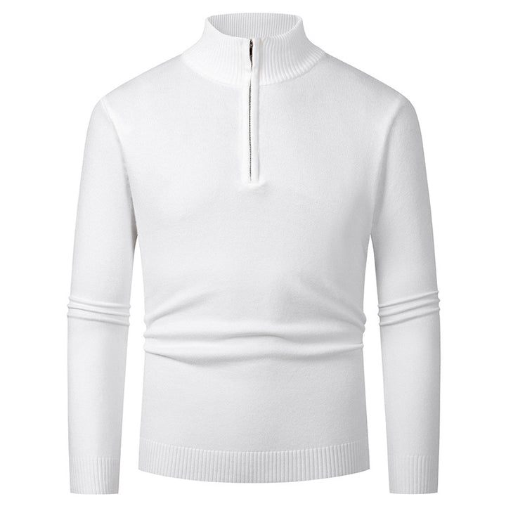 Herren Pullover mit hohem Kragen und Reißverschluss Drune