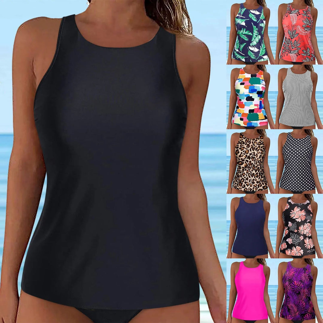 Damen Sportliches Tankini-Oberteil mit modischem Rückenausschnitt Drune