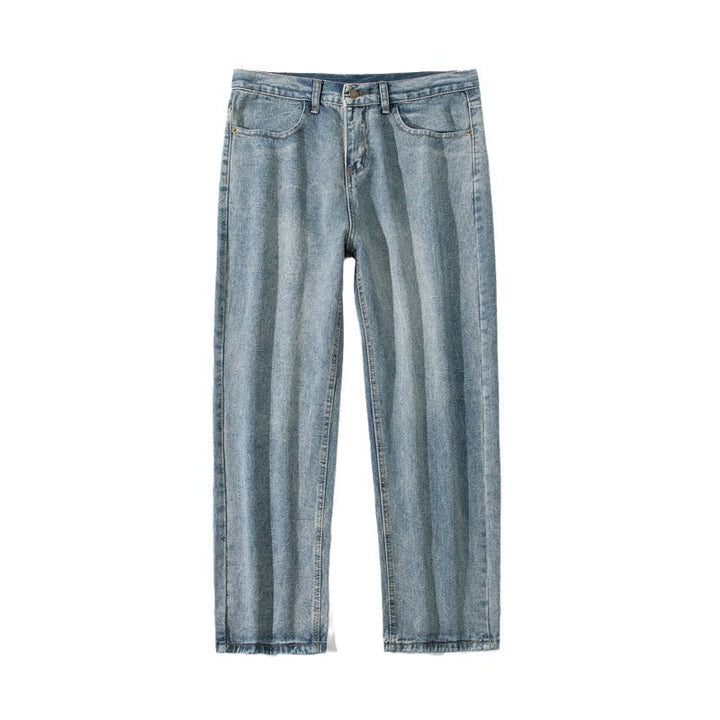 Damen Weite Straight‑Fit Jeans mit hohem Bund, umgeschlagenem Saum und leichter Vintage‑Waschung Drune