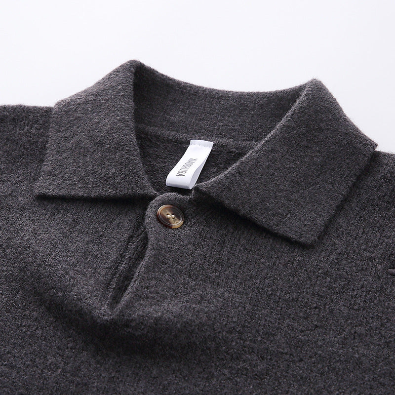 Damen Modischer Strickpullover mit Stehkragen Drune