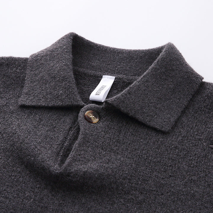 Damen Modischer Strickpullover mit Stehkragen Drune