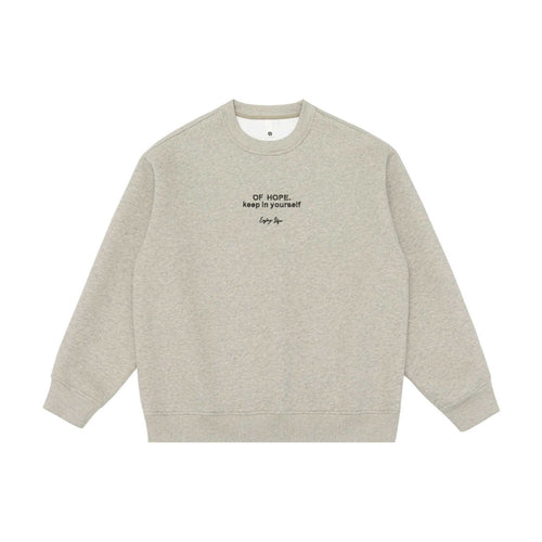 Unisex Oversize Rundhals‑Sweatshirt mit Mini‑Statement‑Stickerei Drune