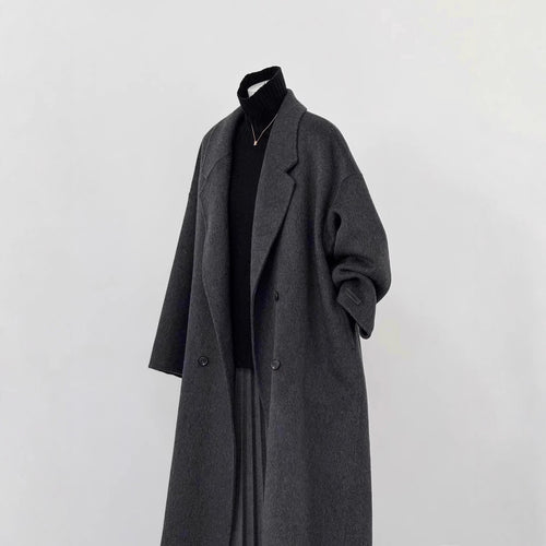 Damen Oversized Wollmantel Drune