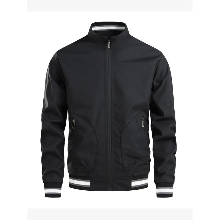 Herren sportliche Übergangsjacke mit hohem Kragen und praktischen Reißverschlusstaschen Drune