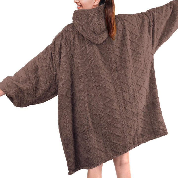 Damen Kuschelpullover mit Kapuze und praktischen Taschen Drune