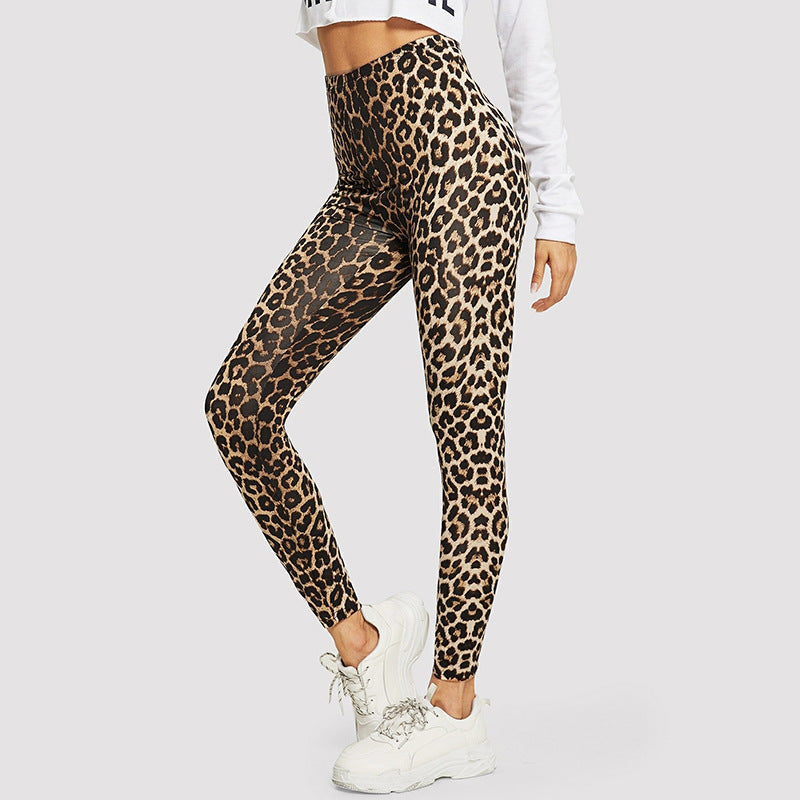 Damen Elegante Leggings im modischen Leopardenmuster Drune