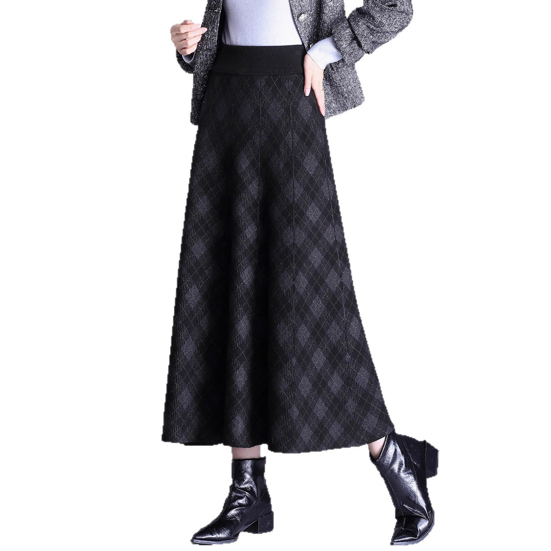 Damen Eleganter Maxirock mit geometrischem Muster Drune