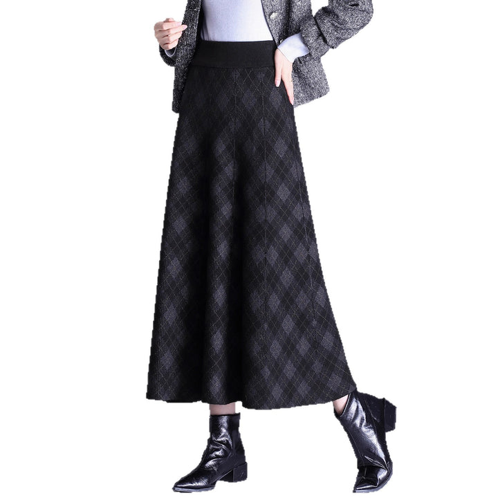 Damen Eleganter Maxirock mit geometrischem Muster Drune