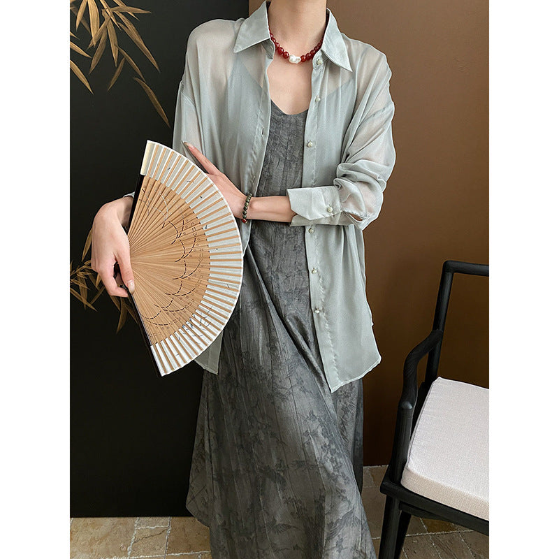 Damen elegantes Maxikleid mit floralem Muster und leichtem Overlay Drune