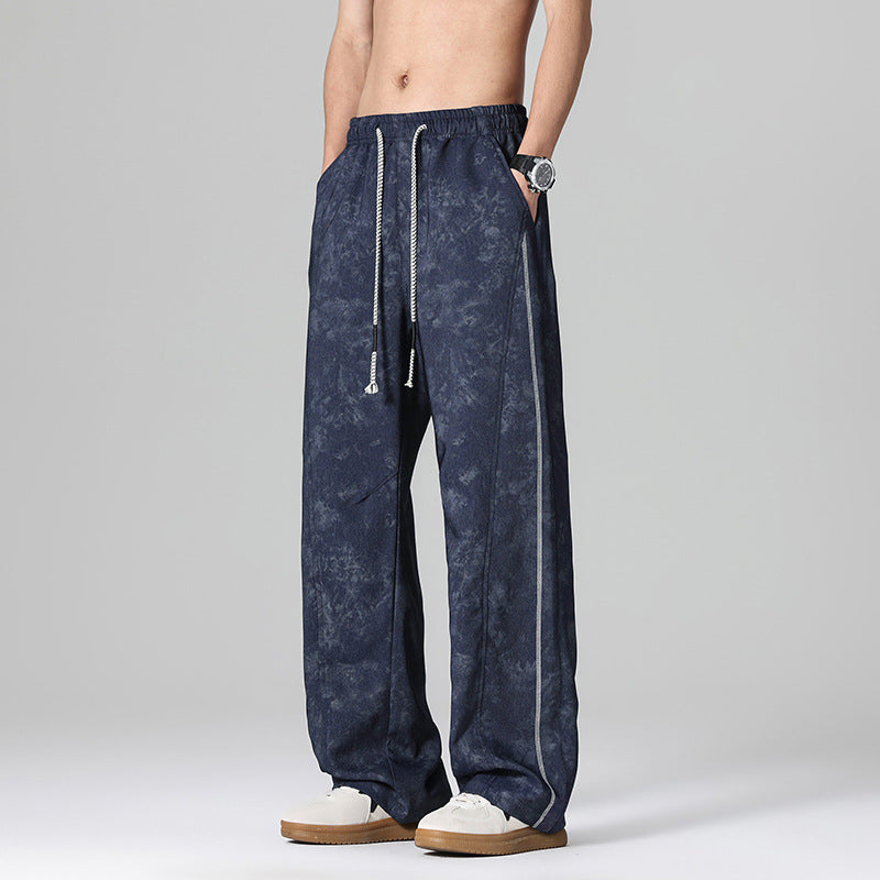 Herren Weitgeschnittene Sporthose mit elastischem Bund und seitlichen Taschen