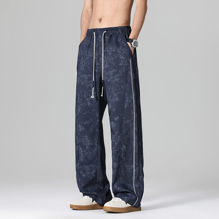 Herren Weitgeschnittene Sporthose mit elastischem Bund und seitlichen Taschen
