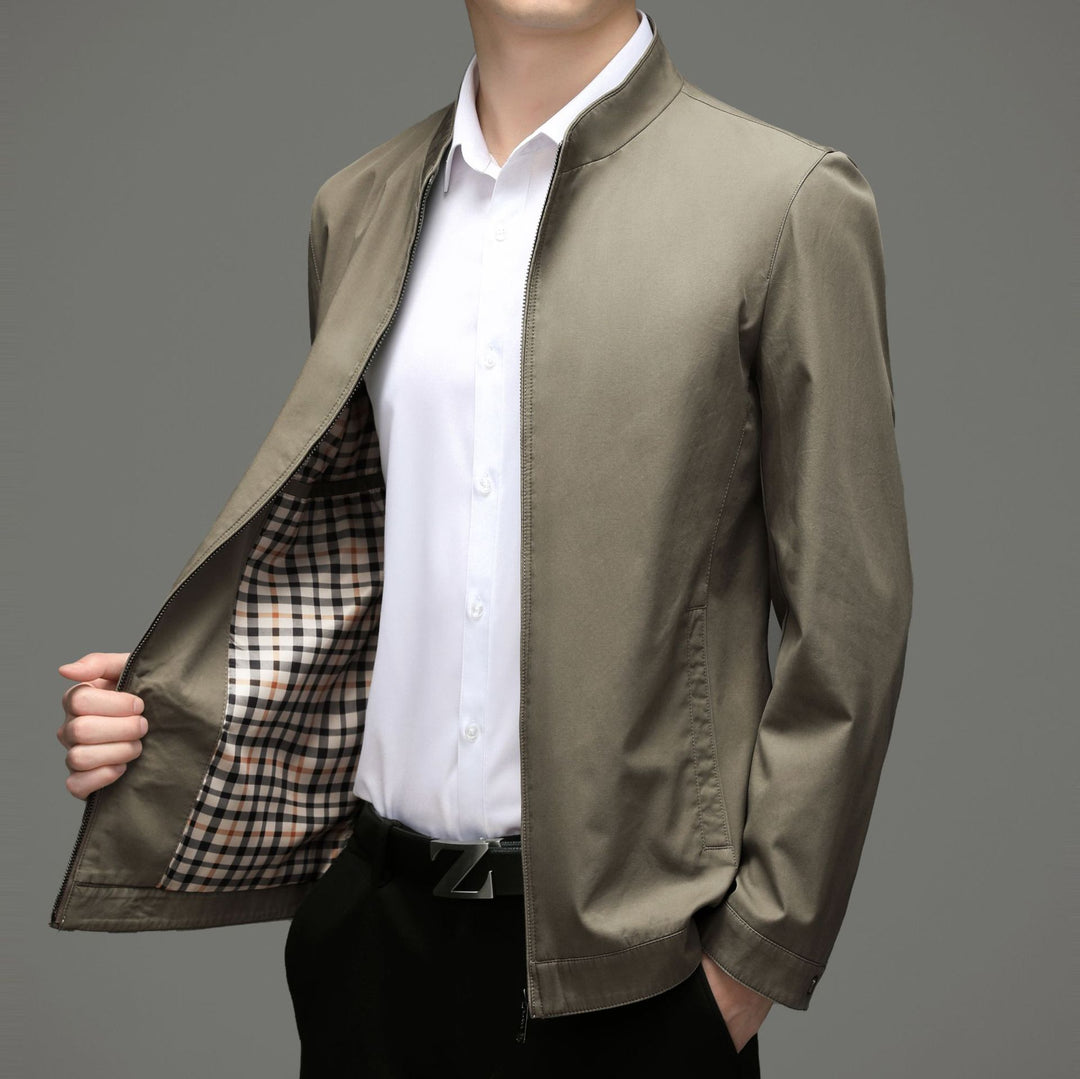 Herren leichte Übergangsjacke mit praktischem Stehkragen und atmungsaktiver Textur Drune