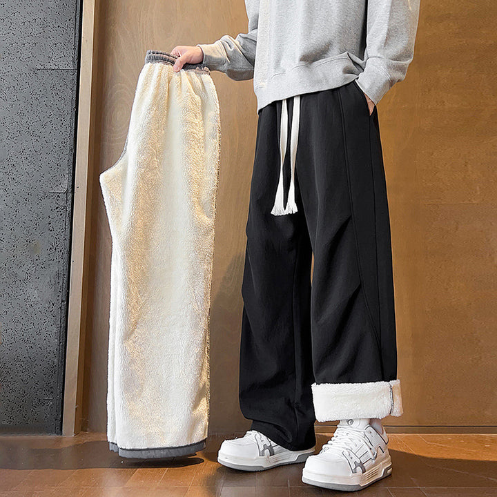 Damen Bequeme Fleece-Hose mit weitem Schnitt