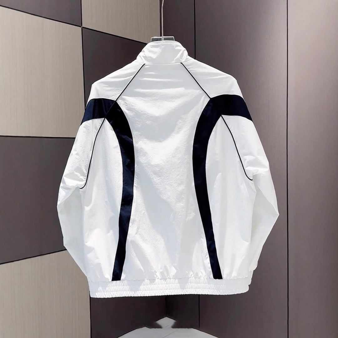 Herren Moderne Sportjacke mit hohen Kragen Drune