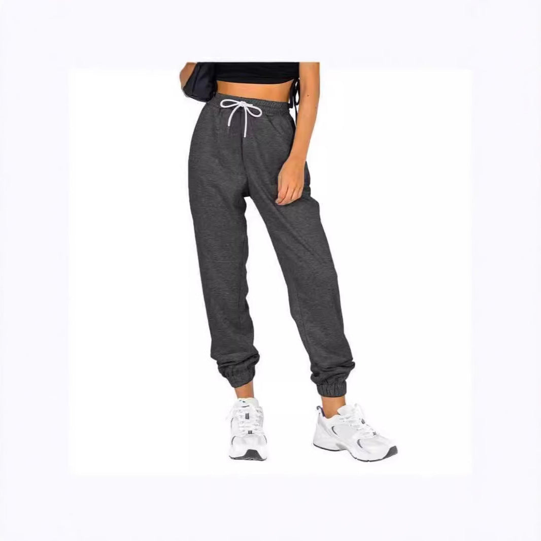Damen Sportliche Sweatpants mit praktischem Kordelzug und elastischem Bund Drune