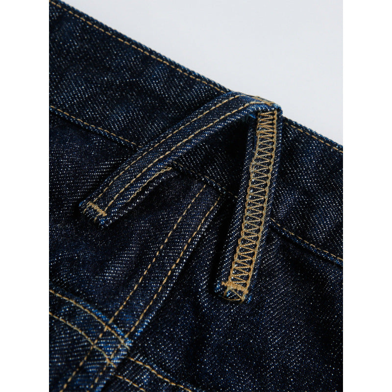 Damen High‑Waist Straight‑Leg Raw‑Denimjeans mit Relaxed‑Fit und Five‑Pocket‑Design Drune