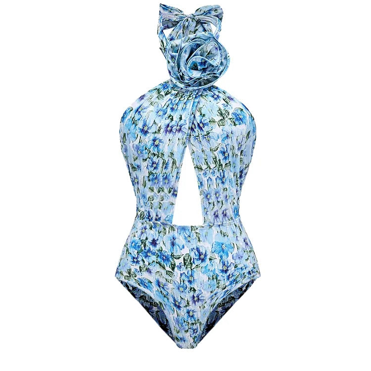 Damen Badeanzug mit bezauberndem Cut-Out-Design und überschnittenem Ausschnitt Drune