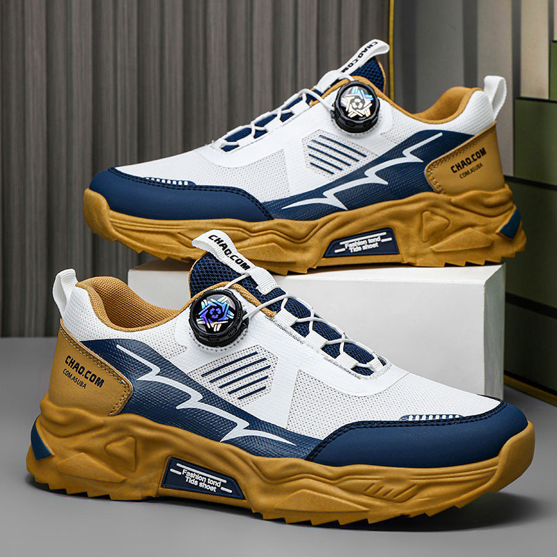 Herren robuste Outdoor-Chunky-Sneaker mit Drehverschluss, atmungsaktivem Strickoberteil und profiliertem Dämpfungssystem Drune