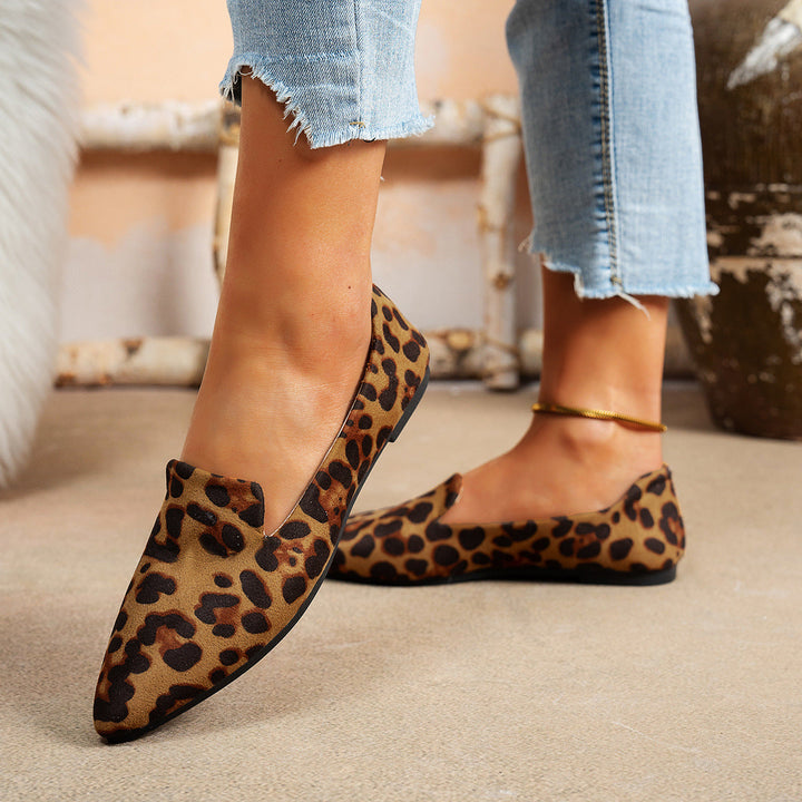 Damen Ballerinas im modernen Leopardenmuster Drune