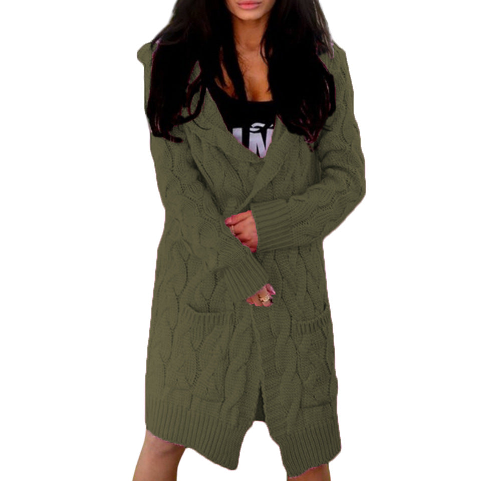 Damen Grobstrick-Cardigan mit Taschen und weichem Material Drune