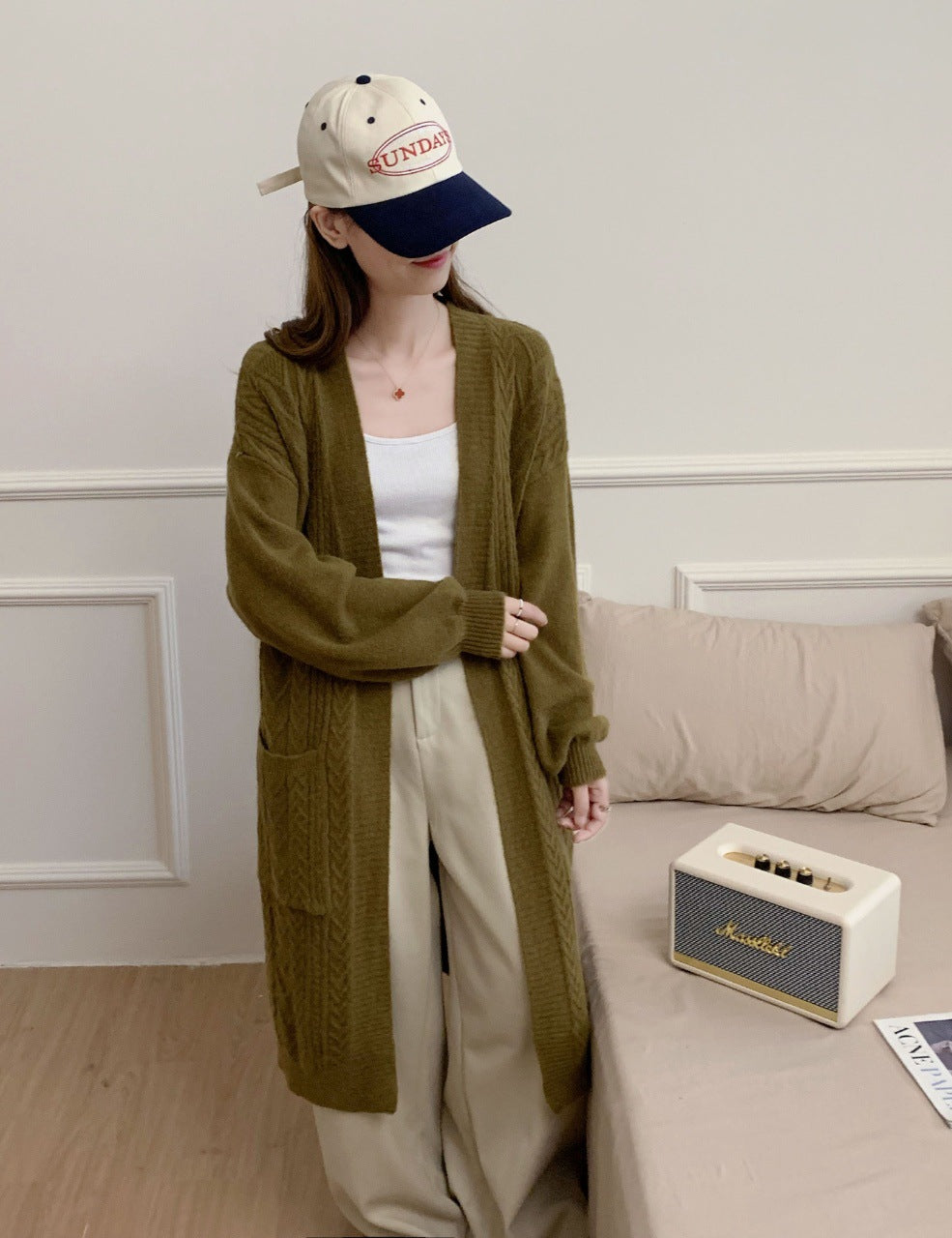 Damen Oversized Strickjacke Drune