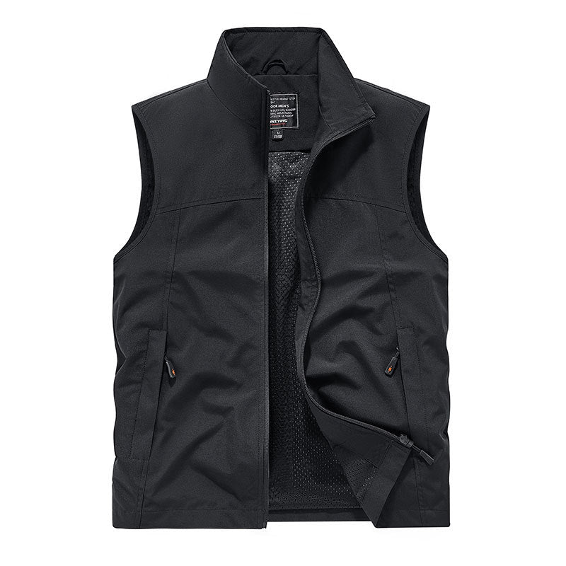 Herren Softshell-Weste mit Mesh-Innenfutter, windabweisend & Reißverschlusstaschen Drune
