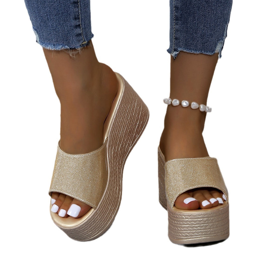 Damen Funken Plattform Slide Sandalen Drune