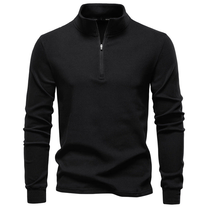 Herren funktionaler Sweatshirt mit hohem Kragen und kurzem Reißverschluss Drune