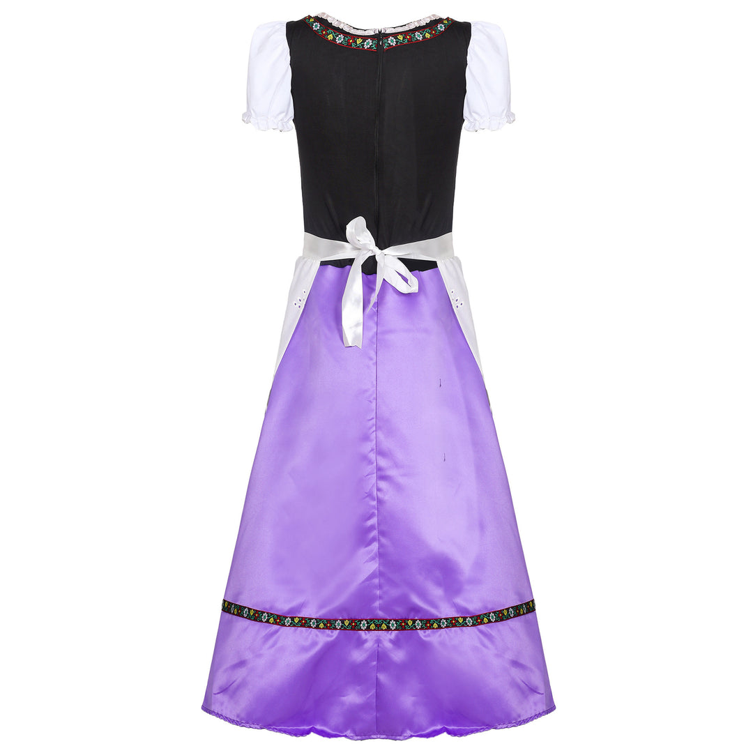Damen nan Trachtenkleid mit geschnürter Miederblende und bestickter Schürze Drune