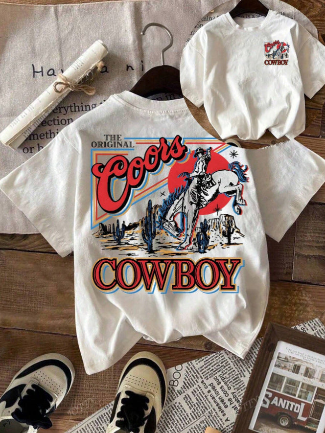 Herren Cowboy Grafik T-Shirt Drune
