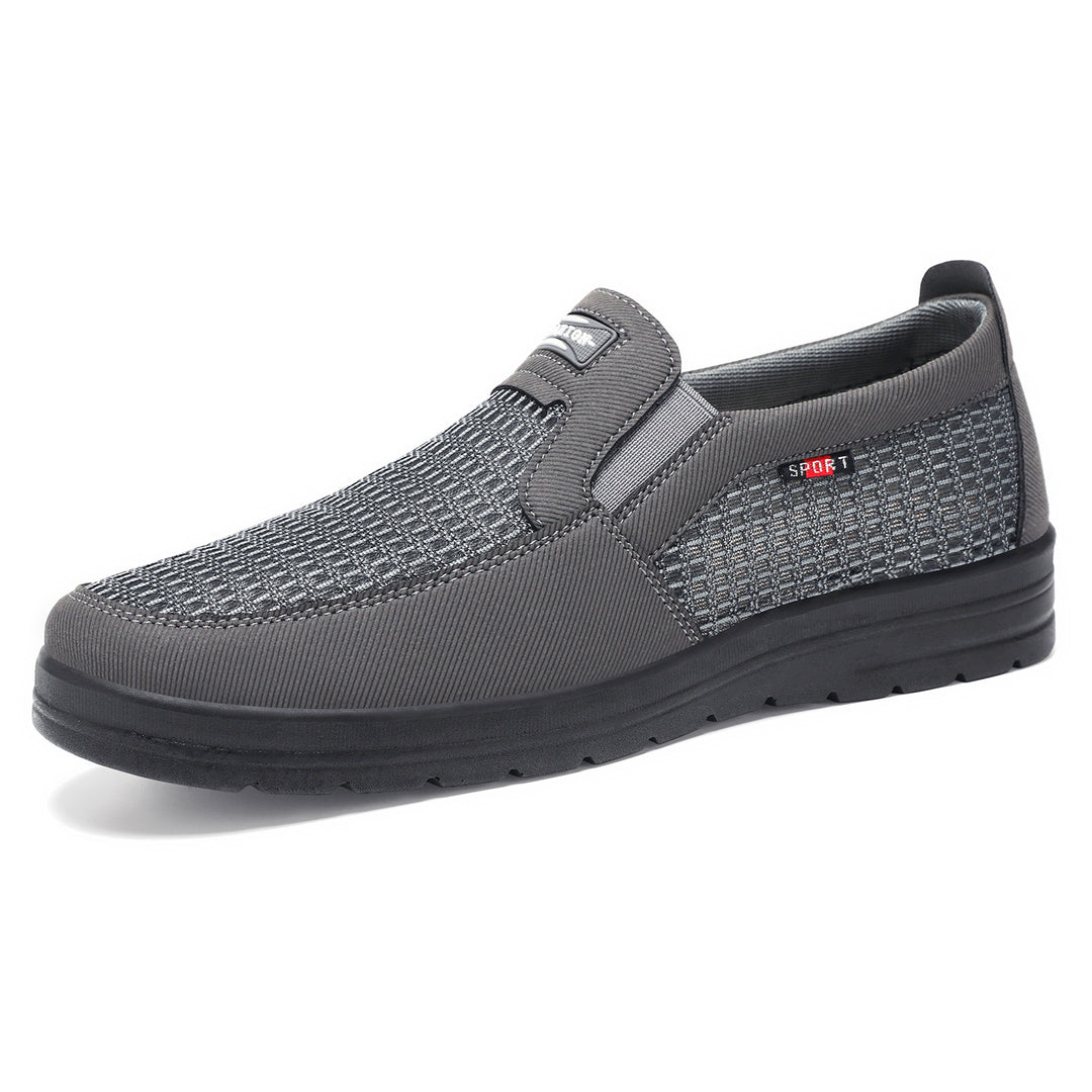 Herren nan atmungsaktiver Slip-On Freizeitschuh mit gestricktem Obermaterial, elastischem Einstieg und stoßdämpfender EVA-Sohle Drune
