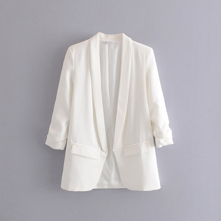 Damen nan taillierter Blazer mit Schalkragen und dreiviertelärmeln Drune