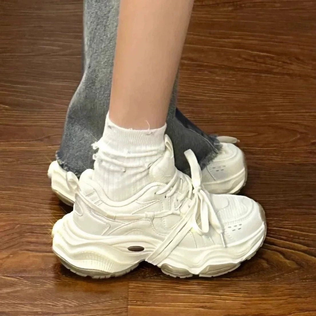 Damen Chunky Sneakers mit bequemer Passform und strapazierfähigem Obermaterial Drune