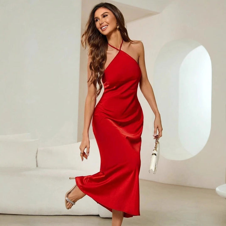 Drune | Satin Slip Sexy Abend Lang Kleid