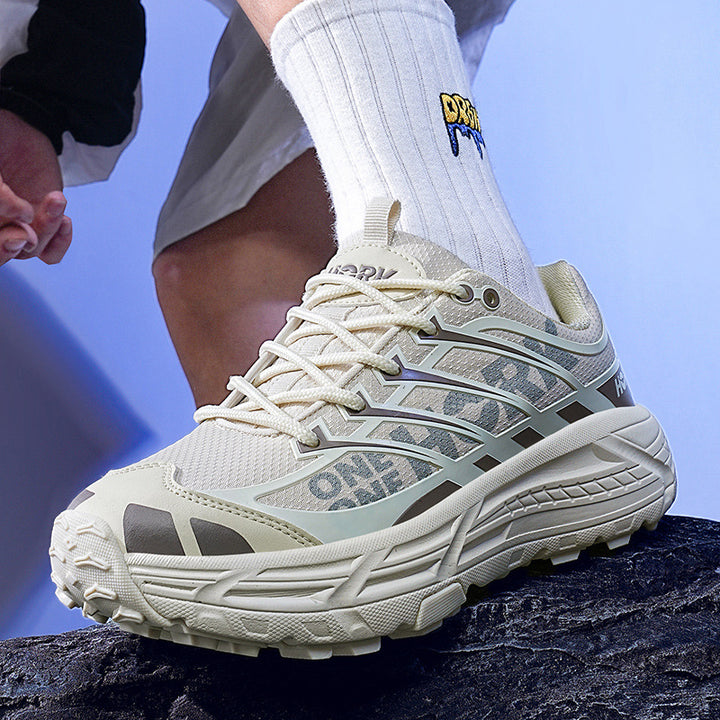 Herren technische Trailrunning-Sneaker mit stoßdämpfender Hohlkern-Zwischensohle verstärkter Zehenkappe und griffiger Offroad-Profilsohle Drune