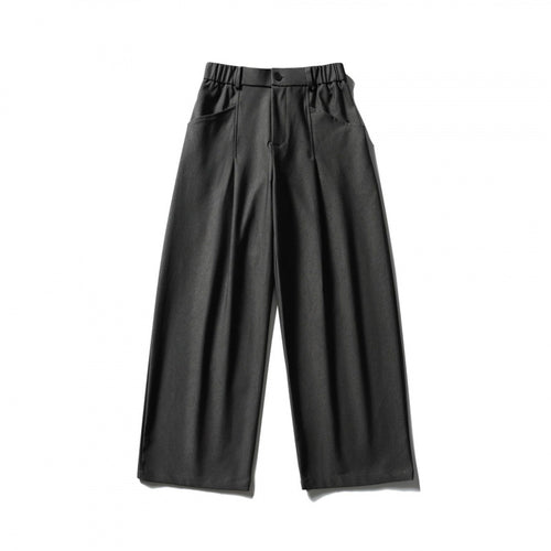 Damen Hochtaillierte Culotte‑Hose mit elastischem Rückenteil, soften Twill und dekorativen Vorderfalten Drune
