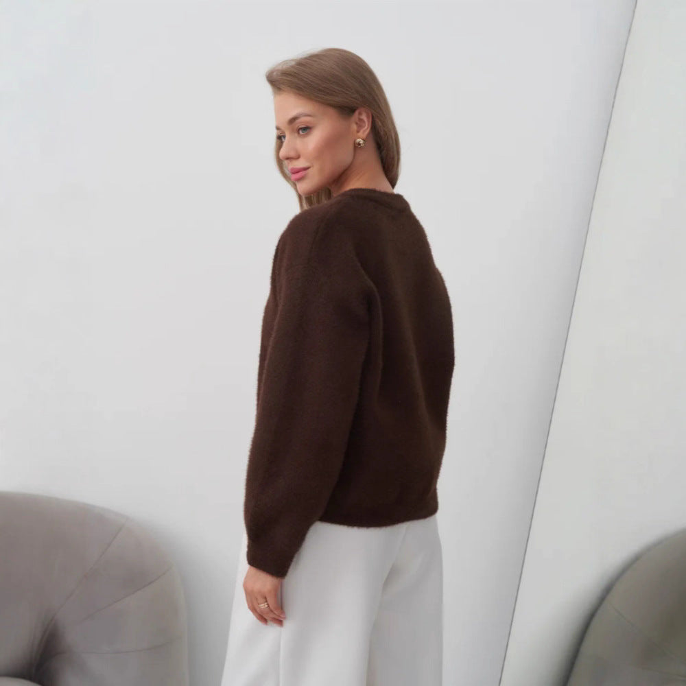 Damen Modische Strickjacke Drune