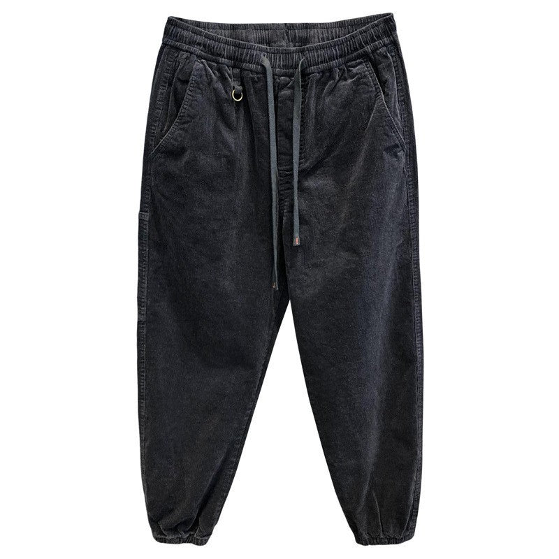 Herren Bequeme Cord-Hose mit elastischem Bund Drune