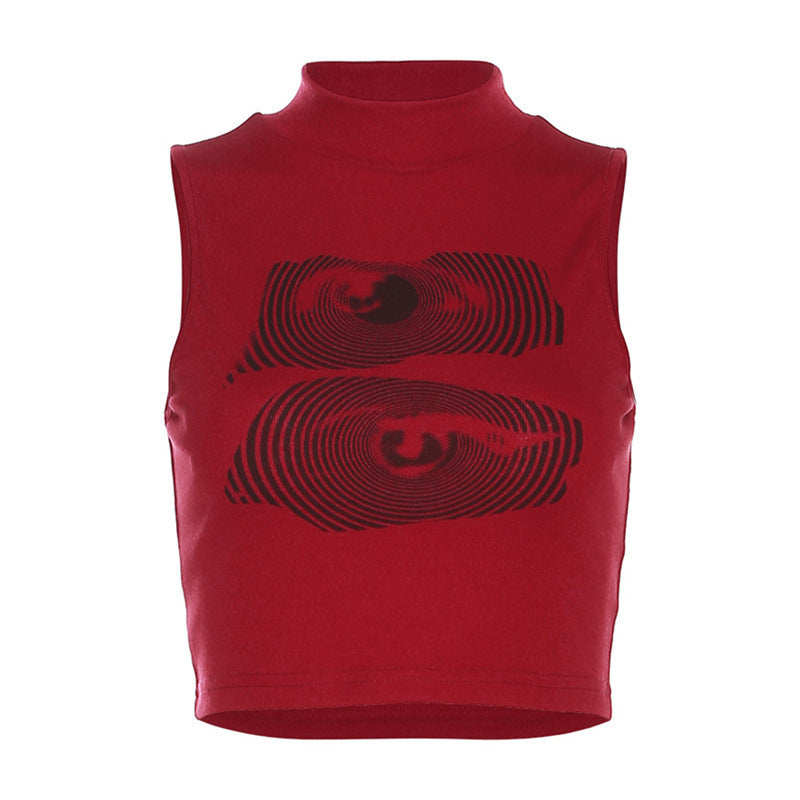 Damen Sportliches Crop-Top Drune