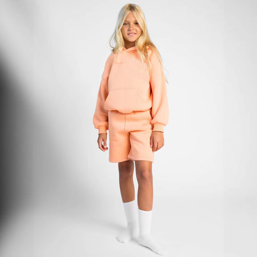 Damen Sportliches Kurzarm-Set mit Kapuze und bequemen Shorts Drune