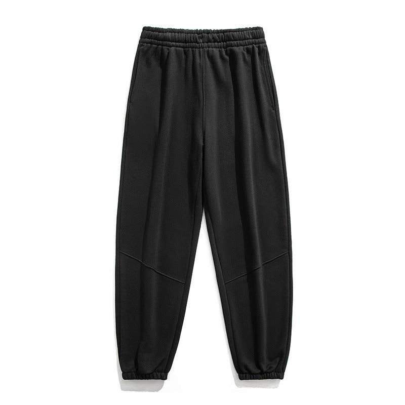 Herren Fleece-Jogginghose mit tapered Schnitt, elastischem Kordelbund & Knie-Paneelen Drune