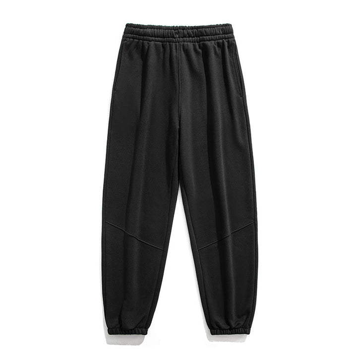 Herren Fleece-Jogginghose mit tapered Schnitt, elastischem Kordelbund & Knie-Paneelen Drune