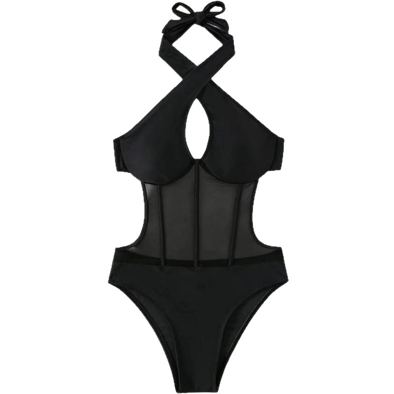 Damen Designer Badeanzug mit elegantem V-Ausschnitt Drune